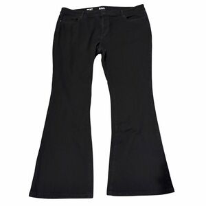 Ana A New Approach Womens High Rise Flare Stretch Denim Jeans Black Size 18W